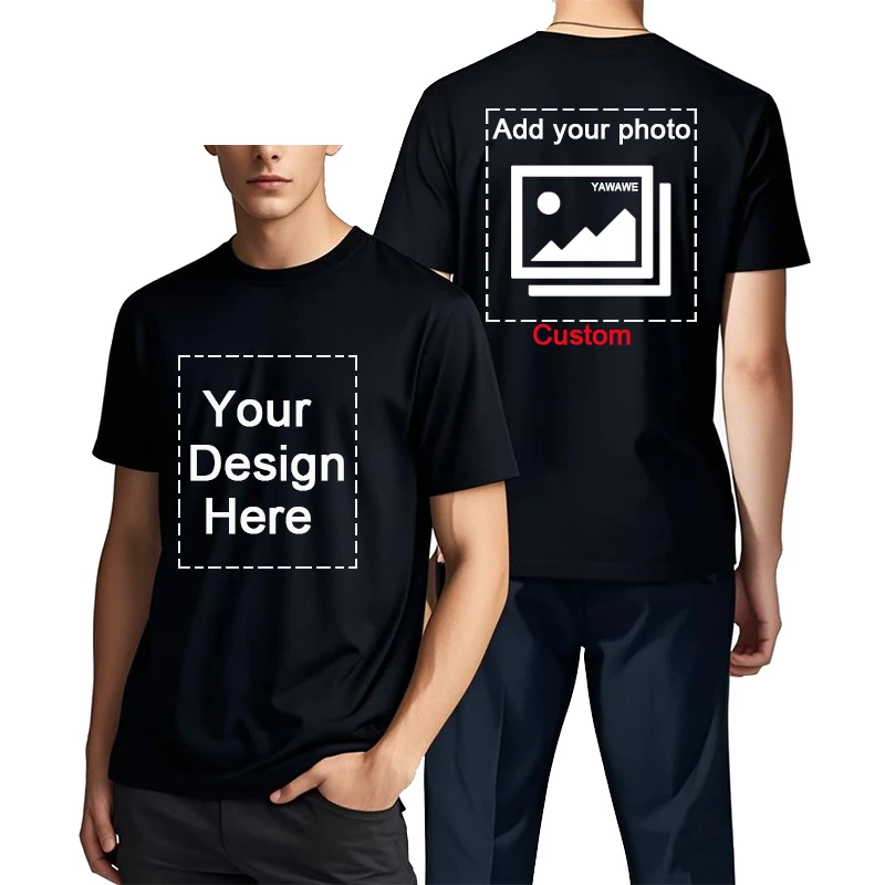 Men's Customizable T-Shirt Crew Neck Comfortable Stylish Fit Personalized Perfect for Men's Designs or Messages Custom T Shirt S01accd5823a54b27a206b16178e34c2ej