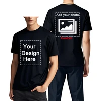 T-shirt col rond personnalisable pour hommes, coupe confortable et élégante, parfait pour les conceptions ou les messages pour hommes, t-shirt personnalisé 1
