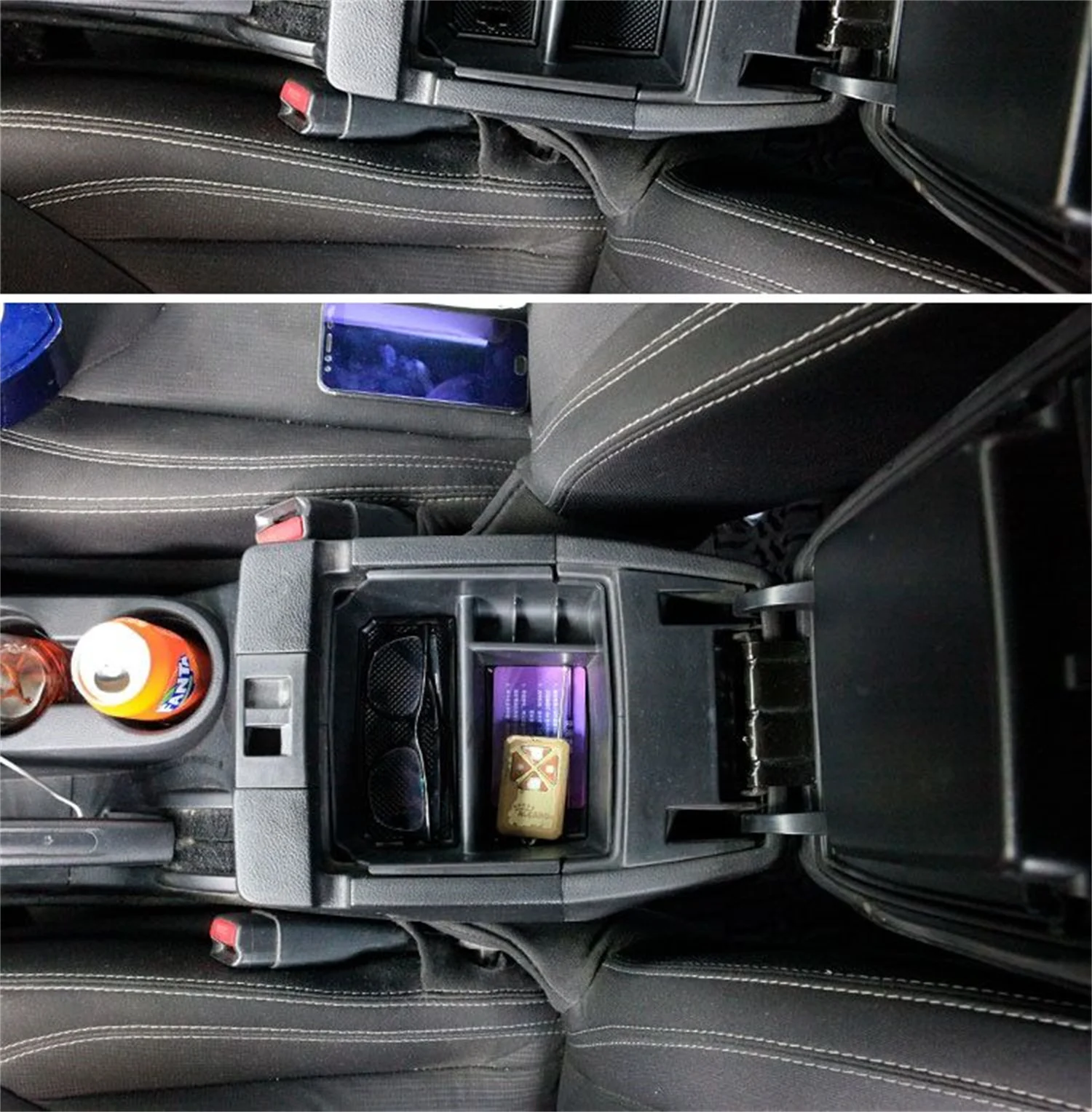 Sxma J348 Hand Box Storage Box Black Abs Organizer Maniglia Grab Storage Tray Box Parte Interna Per Jeep Wrangler Jk 11-17