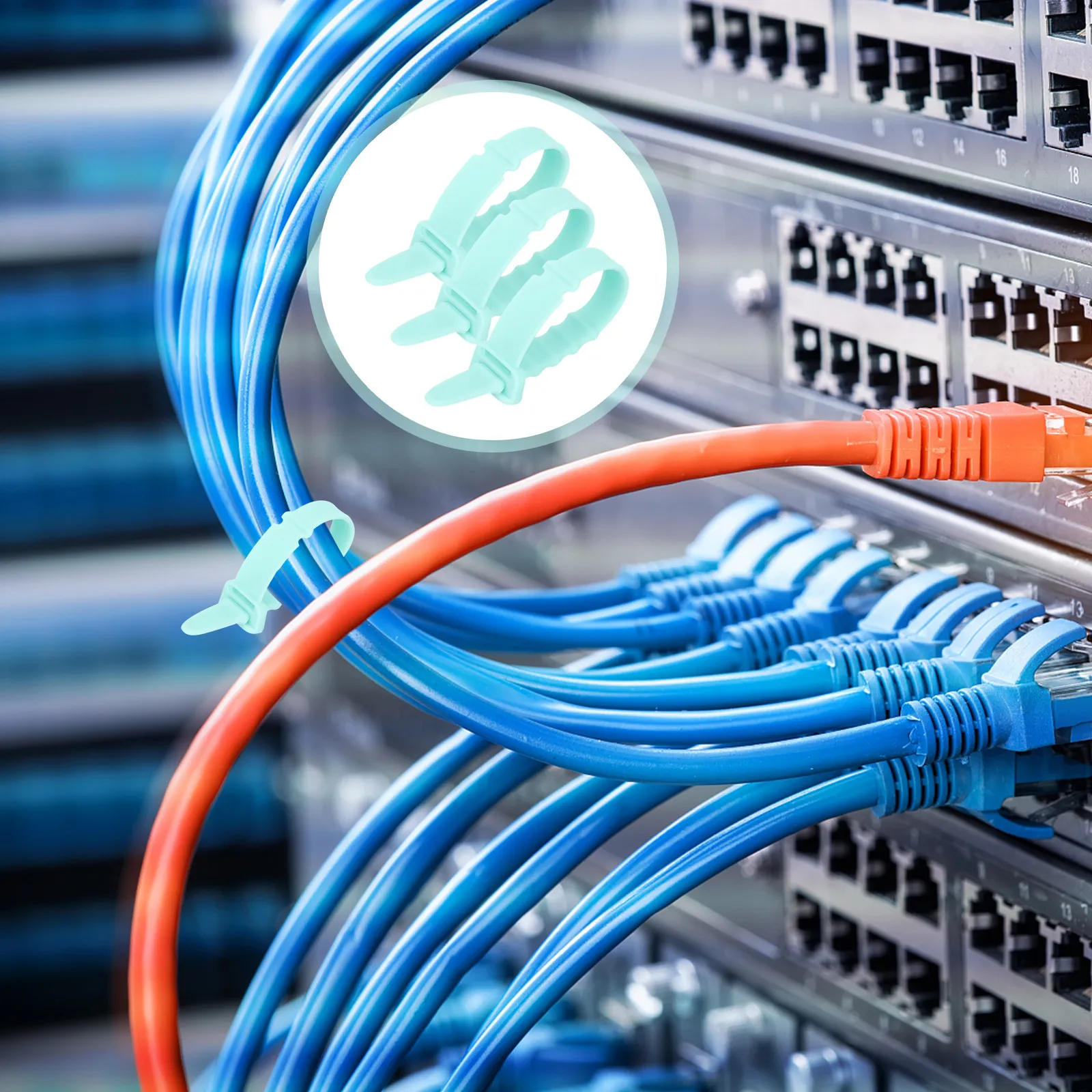 50Pcs 실리콘 케이블 와인더 주최자 데이터 USB 이어폰 오디오 네트워크 케이블 데스크탑 코드 관리 재사용 가능한 코드 랩