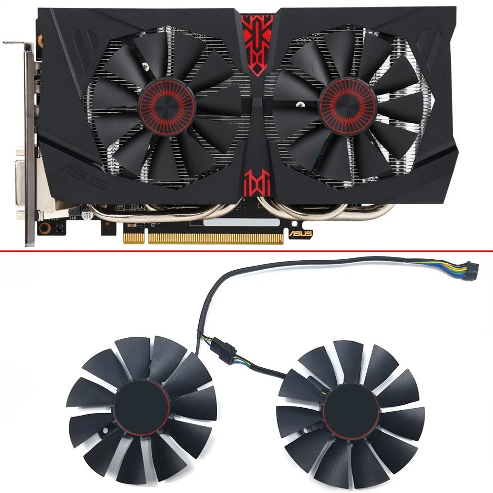 

NEW Cooling 75MM T128010SH FD7010H12S 4PIN STRIX-R9 370 GPU Fan For ASUS STRIX GTX 960 950 750TI 1060 1050TI Graphics card Fans