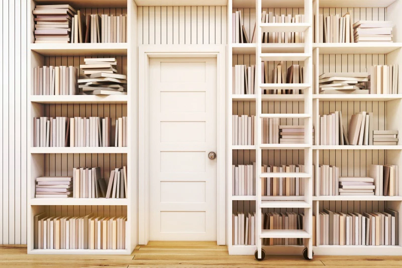 Vintage-Bücherregal-Fotohintergrund – 208x150 Cm, Vinyl, Für Hochzeiten, Parties & Fotoshootings