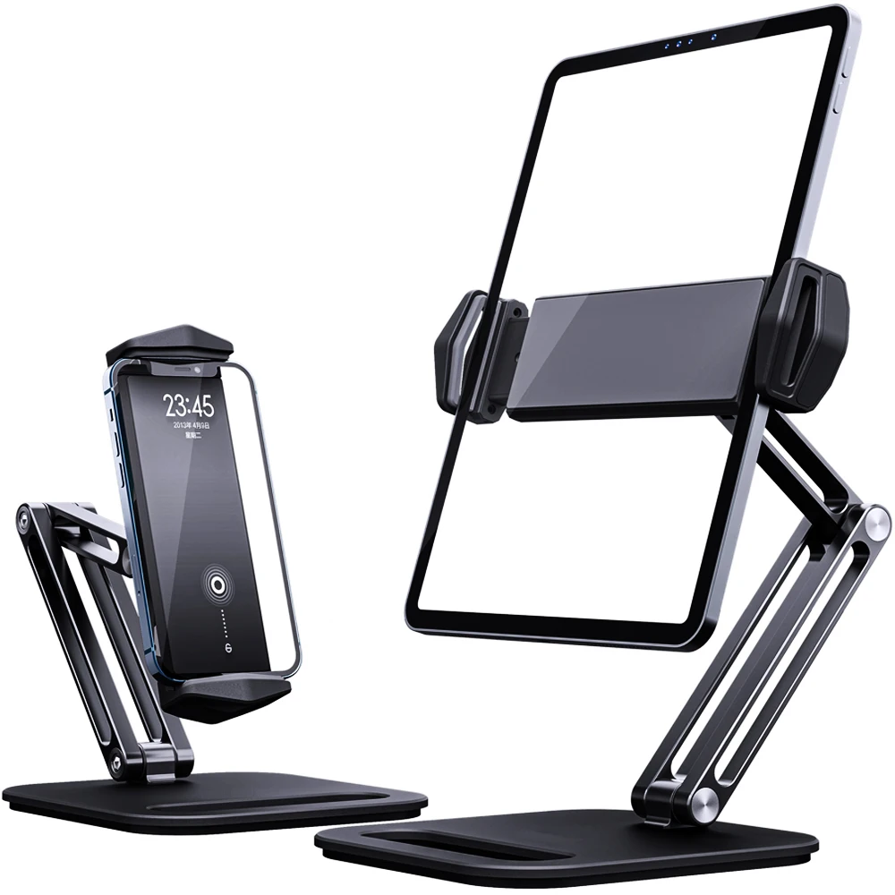 

New Tablet Stand Adjustable Folding Holder Aluminum Alloy Arm Ergonomic 360 Degree Rotatable For 4-13 inch Tablet and Phone