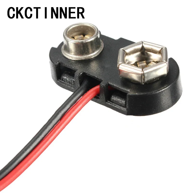 10pcs / lot length 15CM T Type 9V battery snap connector clip lead cables line