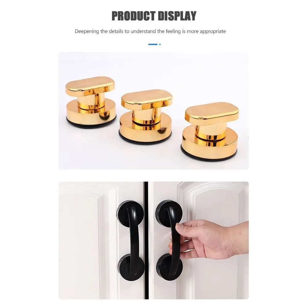 Creative with Suction Cup Shower Handle Anti-slip Furniture Cabinet Knobs Door Pulls Bathtub Pulls