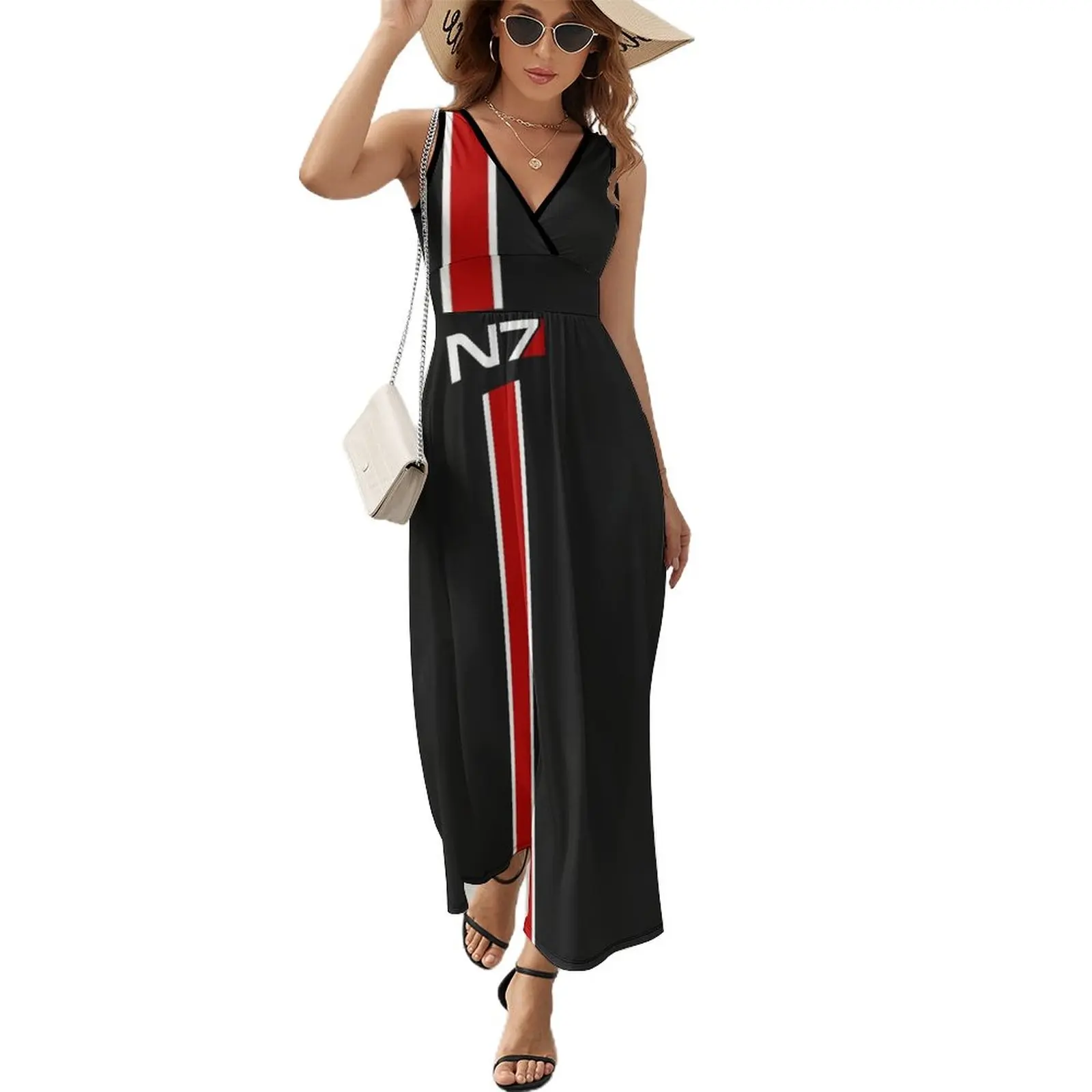 

N7 emblem, Mass Effect Sleeveless Dress Cocktail of dresses Dresses gala