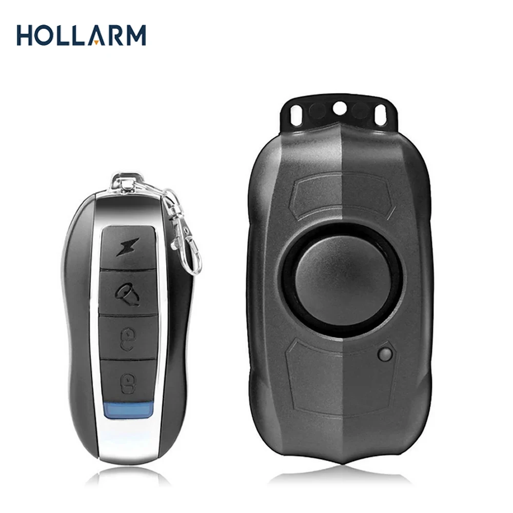 Hollarm USB Charging Bike Alarm Remote Control Security System Scooter Alarm For Motorcycle Anti-Theft Bicycle Vibration
