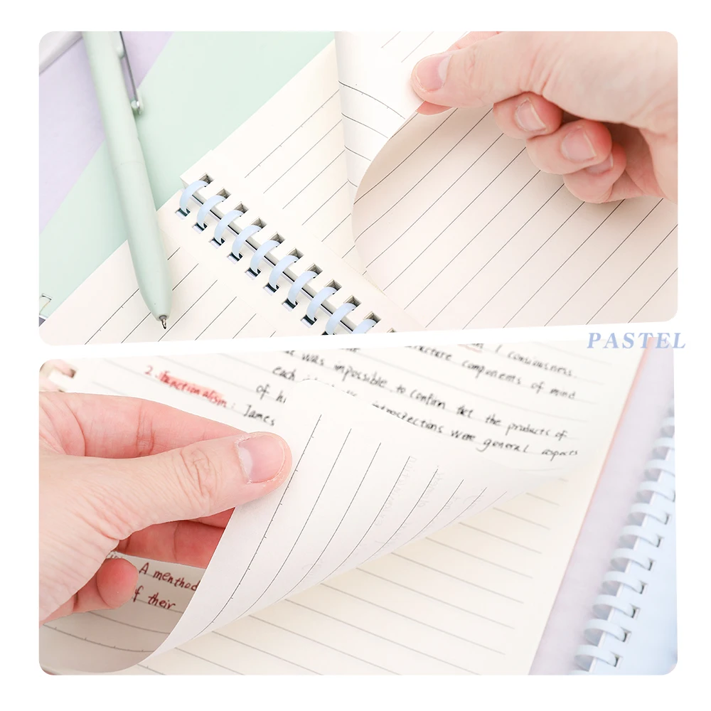 1 حزمة دفتر ملاحظات ورقي مبطن مقاس 5.8 × 8.2 بوصة دفتر ملاحظات حلزوني مسطر للكلية مع مجلة خط المسيل للدموع للمدرسة والمكتب والفنان Wri