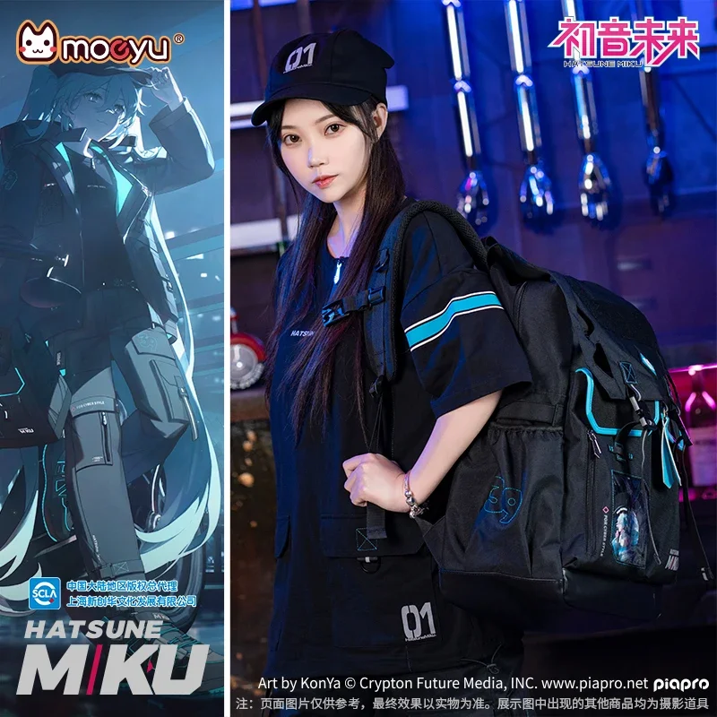 

Moeyu Vocaloid Miku backpack school shoulder bag cosplay Hatsune men women backpacks anime bags laptop travel casual rucksack