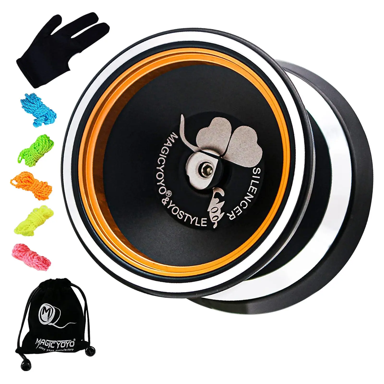 

Йо-Йо MAGICYOYO без ответа, йо-йо из сплава, йо-йо с металлическим кольцом, промежуточный йо-йо + дополнительные 5 ниток + перчатки + сумка