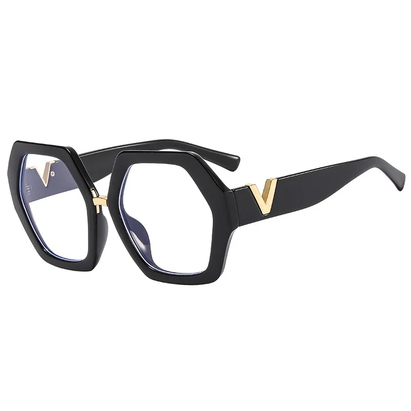 Square Anti Blue Light Glasses Frame For Women Vintage Oversized Black Female Glasses Frames Fashion Brand Clear Eyewear,anti blue light glasses,eyeglasses frames,eyewear frames,women glasses