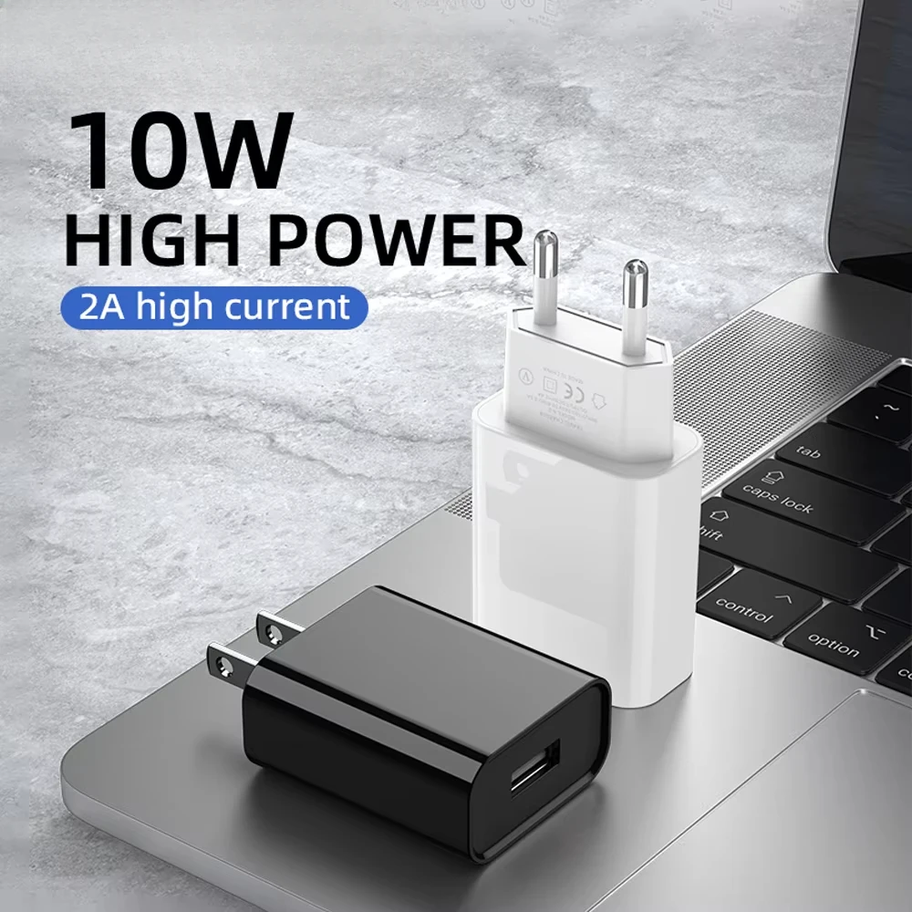 10W USB Quick Charge Phone Charger Fast Charger Wall Adapter For iPhone 15 Pro Max Samsung Xiaomi 14 Huawei Mobile Phone Charger