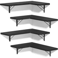 Corner Shelf Wall Mounted,Floating Wall Shelves for Storage,Rustic Wood Hanging Shelves for Display 1