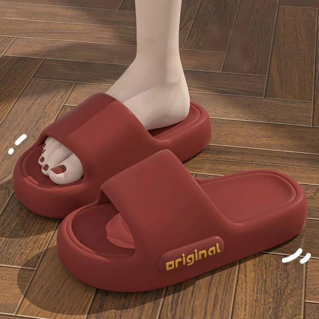 New Summer Platform Cloud Slippers Women Comfy Solid Color Soft Sole EVA Pillow Slides Woman Couple Non Slip Beach Flip Flops 5