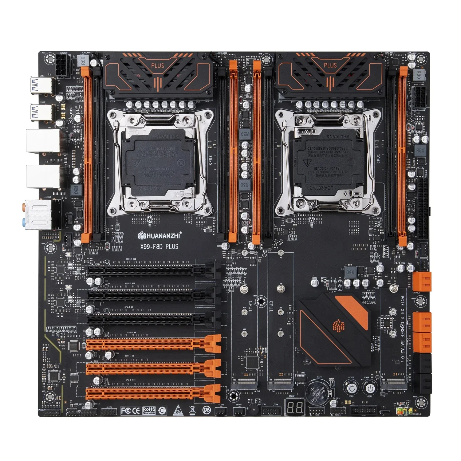 X99 F8D PLUG Board X99 Dual CPU материнская плата F8D PLUS Intel X99 LGA 2011-3 E5 DDR4 RECC 512 ГБ M.2 NVME NGFF USB E-ATX сервер