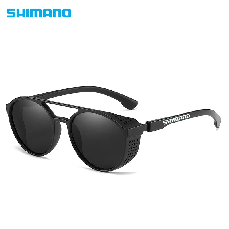  - 2022 New Shimano Flat Top Eyewear Frame Mirrored Lens Windproof Sport Fishing Fashion Polarized Sunglasses For Man/ Woman UV400