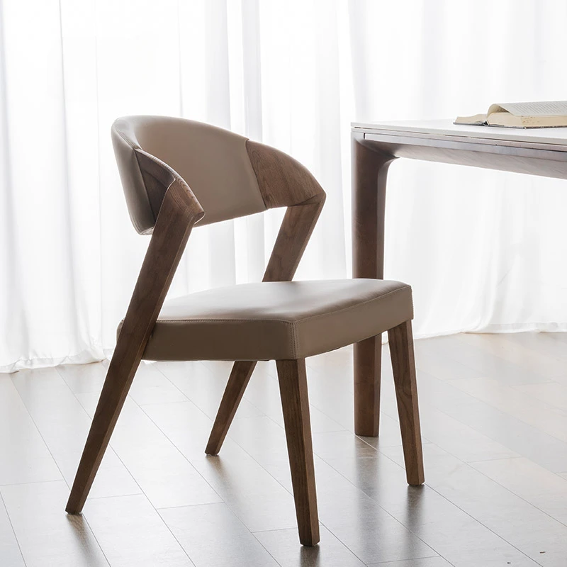 NordicSimpleSolidWoodDiningChairAccentModernSimpleDesigner