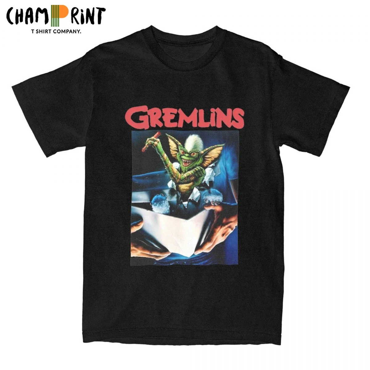 Gremlins Horror Gizmo 80s Mogwai Movie Men's T Shirts Fashion Tees Short Sleeve Round Collar T-Shirt 100% Cotton Summer Clothing |