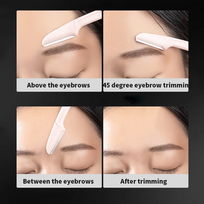 Portable Eyebrow Trimmer Safe Eyebrow Shaper Foldable Trimmer Razor Blade Razor Women Makeup Tools 3PCS