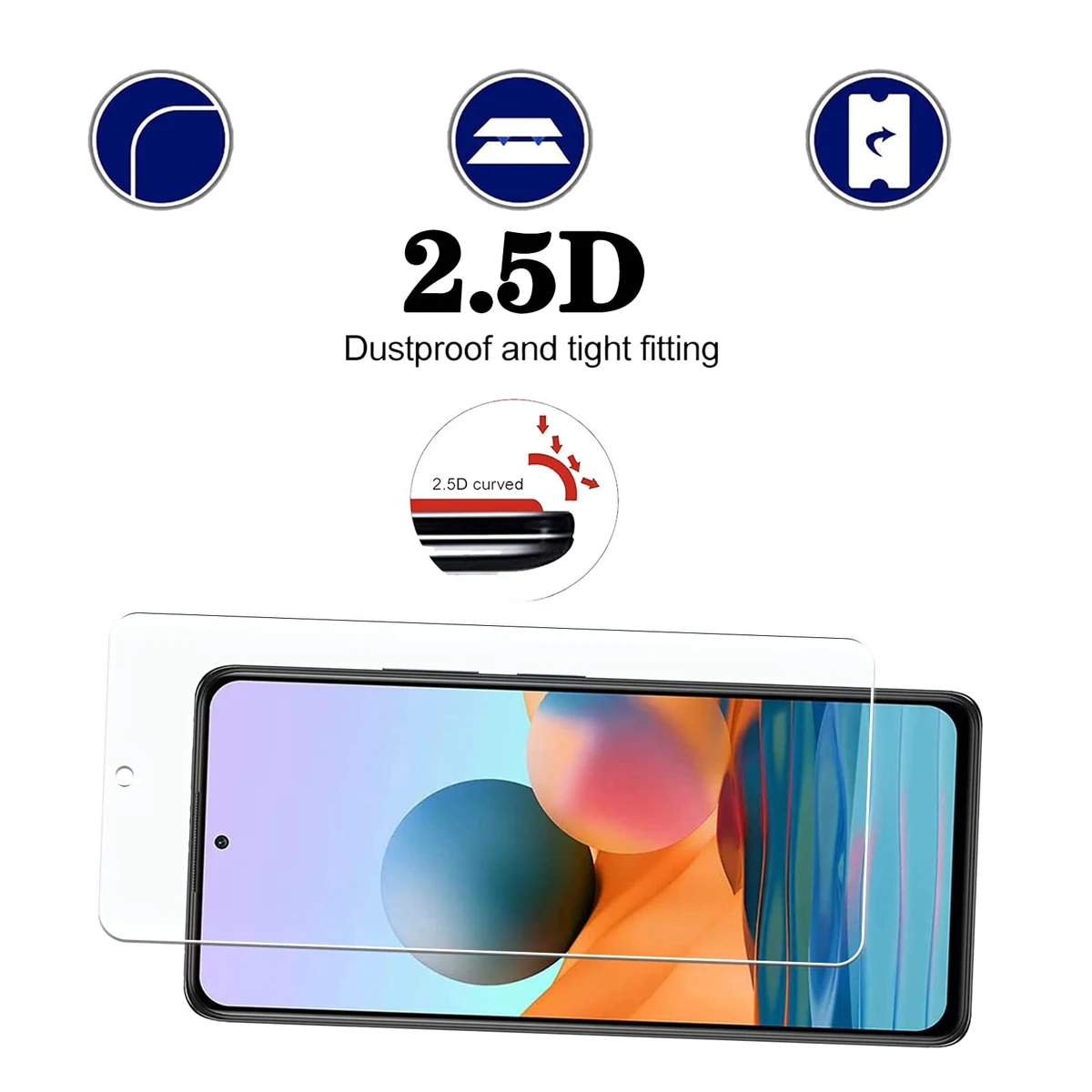 Privacy Pellicola Protettiva per Xiaomi Redmi Note 10 5G [2 Pezzi], Privacy Vetro Temperato, Vetro Temperato Film Anti-Spy, Durezza 9H, Antigraffio, Anti-Spia Protezione Schermo per Redmi Note 10 5G