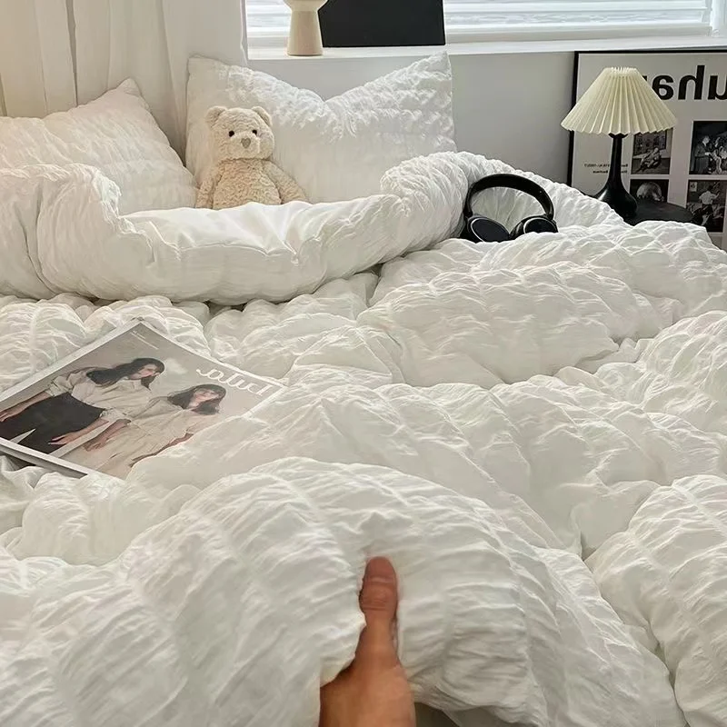 

Nordic Minimalist Style Duvet Cover Bedding Double Bed Modern Bedding Set Skin Friendly Foam Down Duvet Cover Bed Decoration