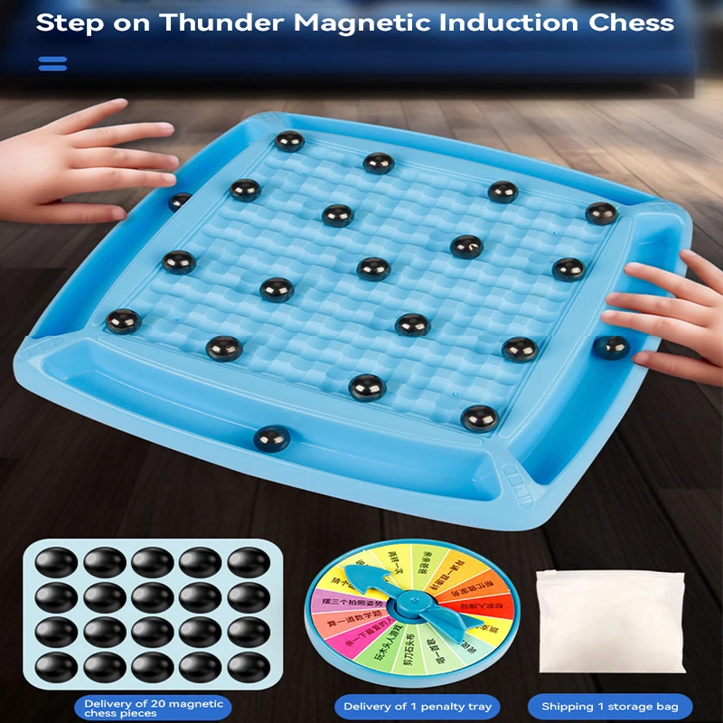

Hot Chess Set Battle Chess With Magnetic Effect Educational Checkers Game Portable Chess Board Party Supplies Family Gathering