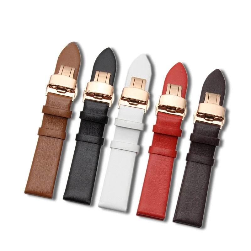 Cinturino In Pelle Da Uomo Accessori Per Orologi In Pelle Da Donna Sottile Chiusura A Farfalla Per Cinturino Hamilton Longines L2Ck