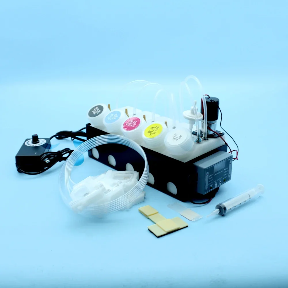 엡손 L1800 L800 L805용 250ML DTG DTF 교반기 CISS 화이트 잉크 탱크 (조절 가능한 믹서 타이머 제어 잉크 시스템 포함)