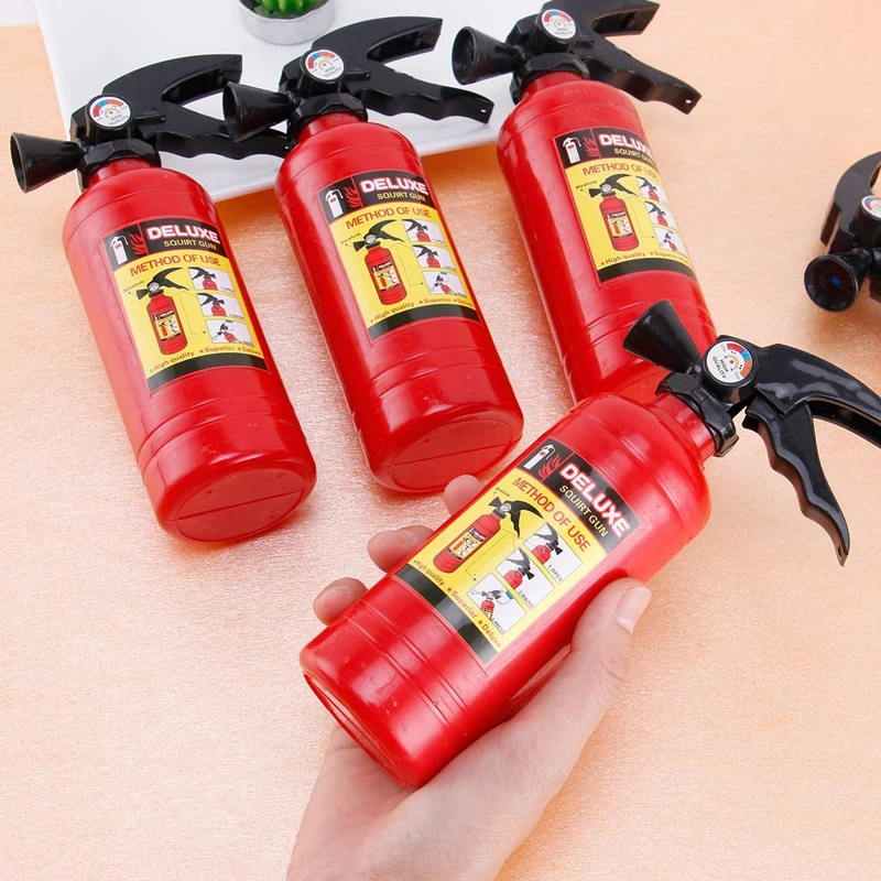 Funny Mini Fire Extinguisher Toy Water Guns Spray Water Outdoor Pool Beach Summer Toys Fireman Squirters for Kids Party 6