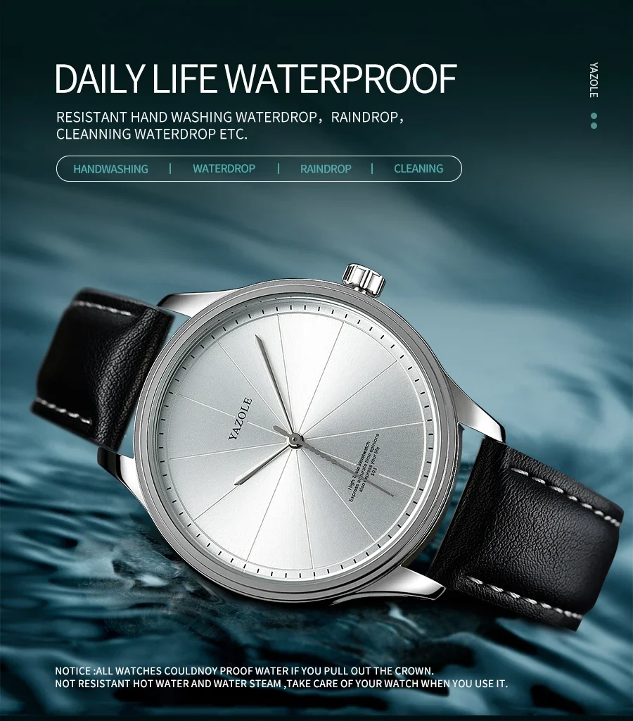 Luxury Men's Quartz Watch with Leather Strap - Elegant Business Style