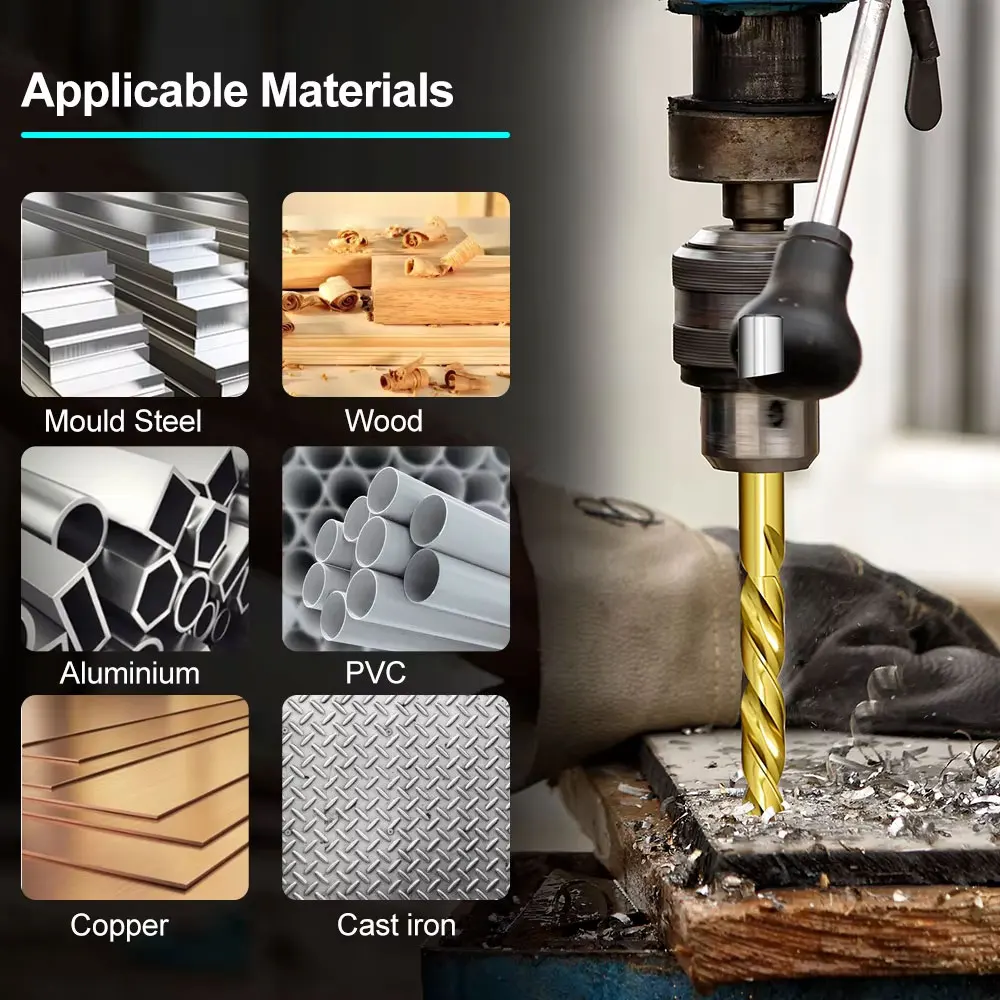 1pc 高速度鋼ストレートシャンクツイストドリルビット電気研削掘削木材金属穴カッタードリル 5 ミリメートル-16 ミリメートル ( Xcan  hssp6m5ツイストドリルビットセット99個直径1.5mm〜10mmチタンコーティング木材金属穴ドリルカッター - AliExpress