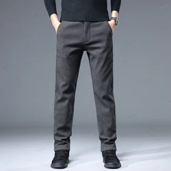 Brand Clothing High Quality Men's Autumn Winter Casual Stretch Trousers - W30 (Dark Grey)
