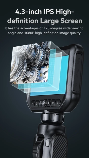 Endoscopio Industriale 360° Con Doppia Lente HD 1920p - Schermo IPS 5'', Impermeabile IP67, 64GB - Per Ispezione Tubi, Meccanica E Fai Da Te - Foto 14