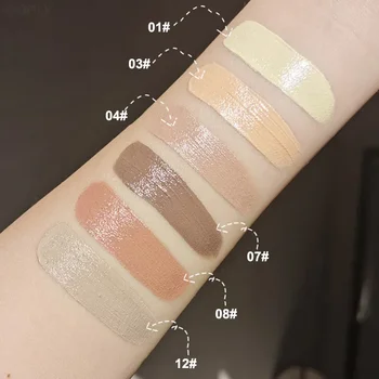 Heallor Concealer Correct Skin Tone Makeup Palette Cover Facial Spots Contour Cream Brighten Tear Trough Natural Contouring Foun - Thumbnail 4