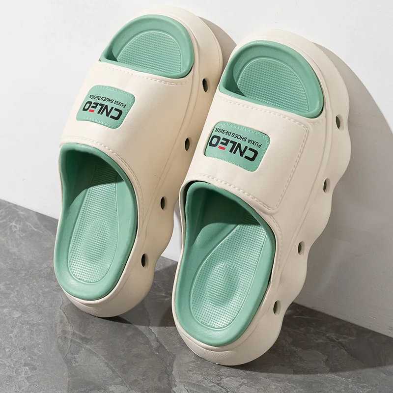 New letter women's slippers summer EVA soft bottom men's sandals trendy lightweight beach shoes for men indoor and outdoor