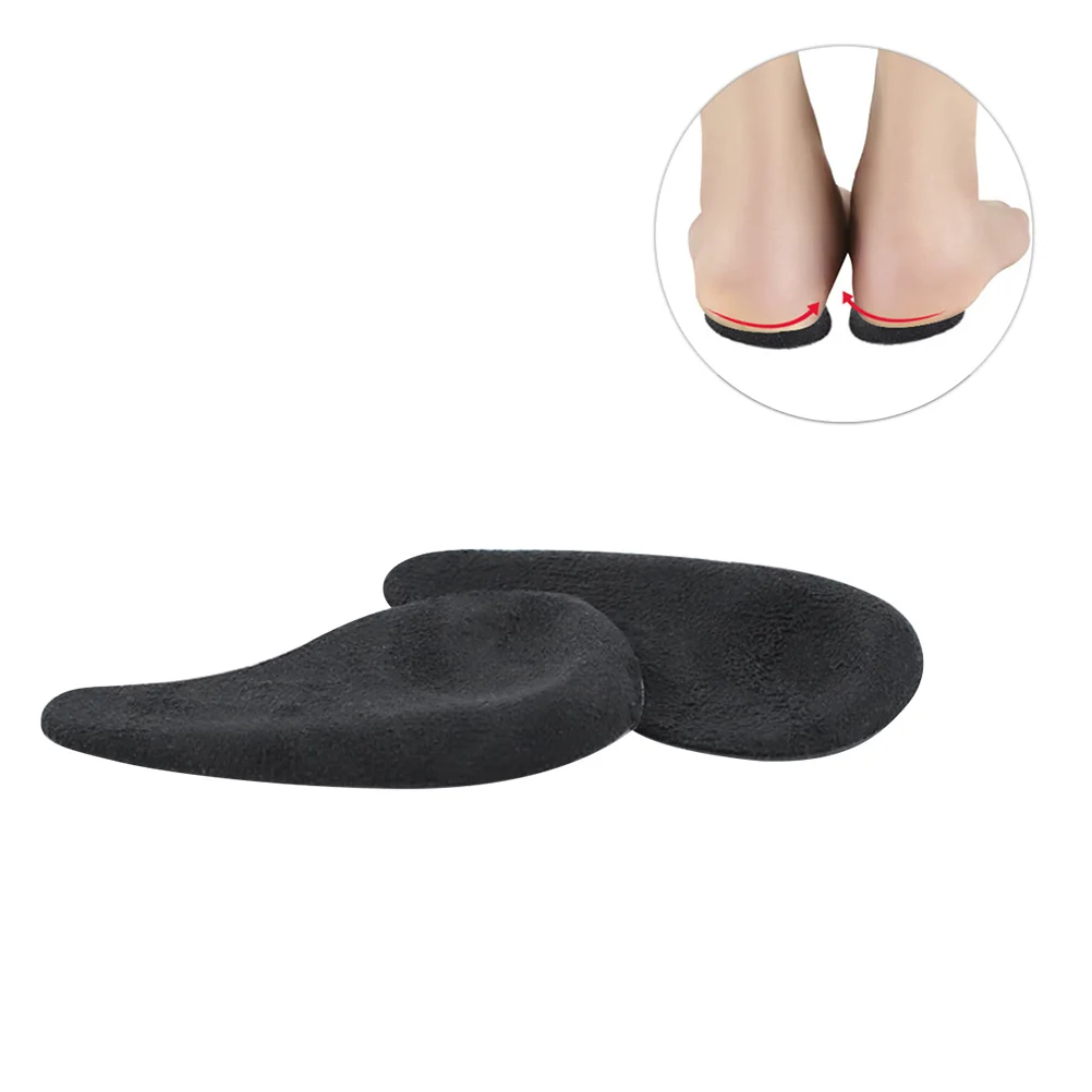 

2 Pairs Heel Correction Insole Half Insoles Fashion Shoe Pads Wedge Practical Orthotic Orthopedic