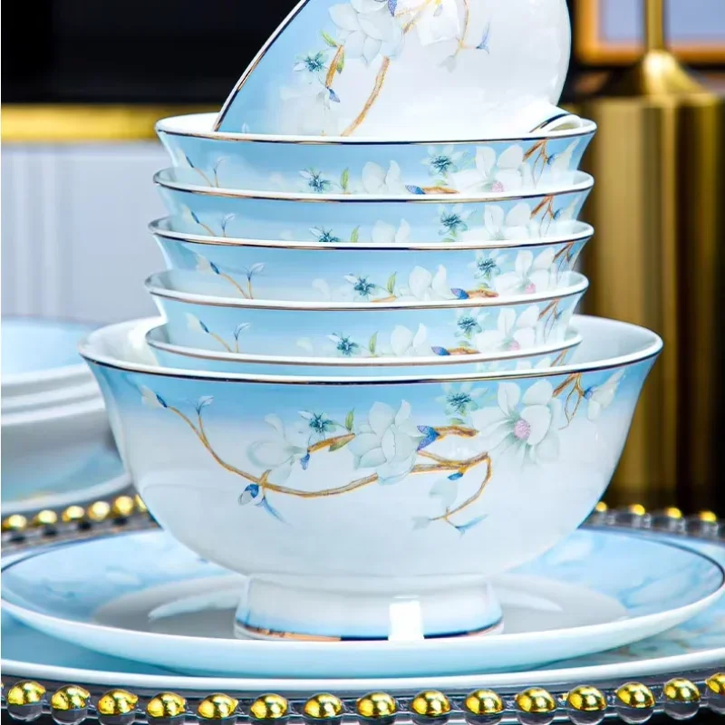 Ceramic bone china tableware, tableware set
