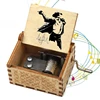 Theme Music Box Christmas Character Anime Movie Boy Toy Hand Crank Decoration Cartoon Wooden Jewelry Holiday Birthday Gift 6