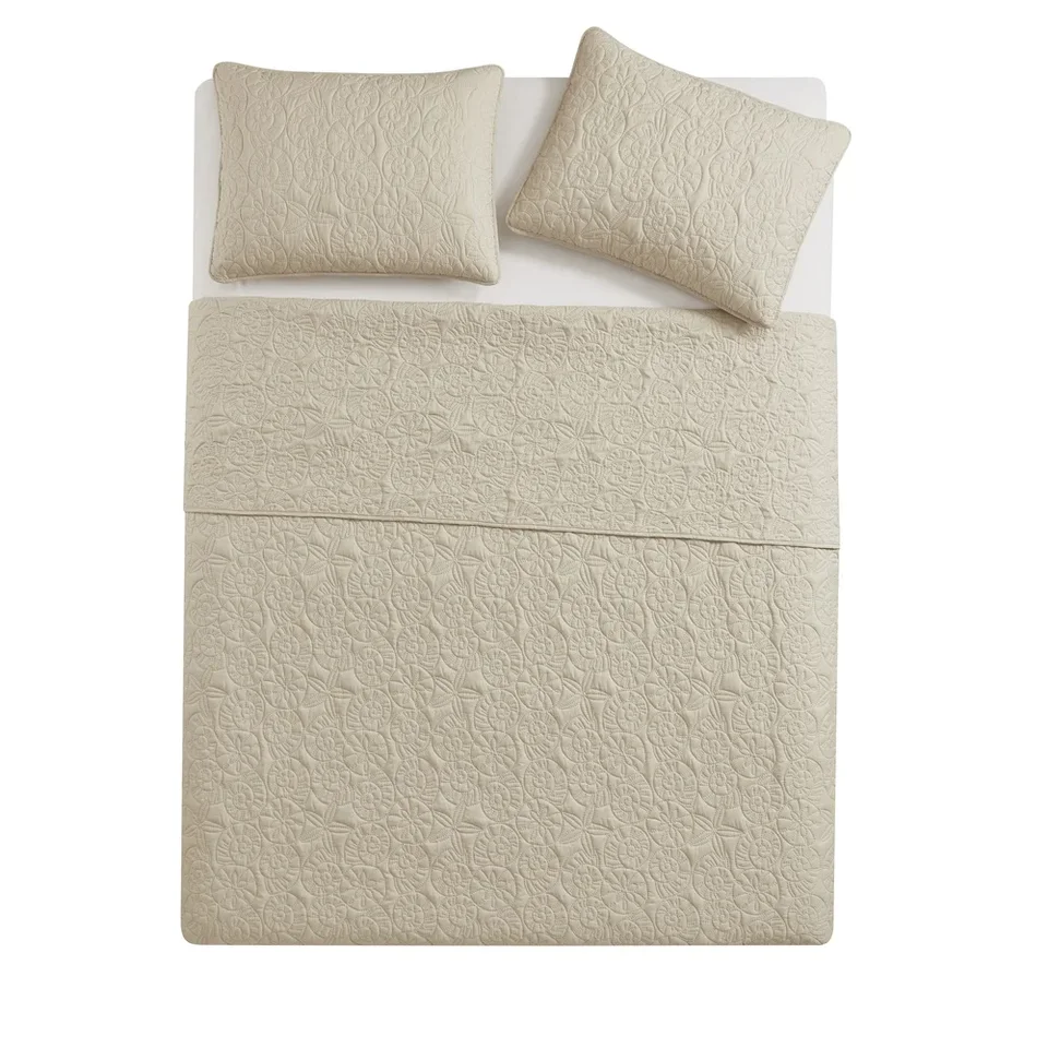 Coastal Seashell 3 Piece King Quilt Set