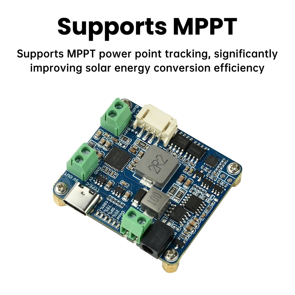 Solar Power Manager Module for Efficient Li-Battery Charging with 5V Output