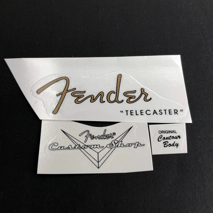 3 Sets Waterslide Guitar Decal Sticker Guitar Peghead GOLD For TL