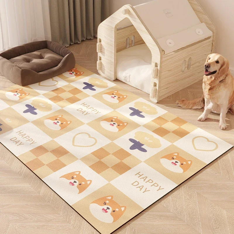Pvc Leather Carpet Pet Floor Mat Waterproof Urine-proof Rug Non-slip Cat Dog Kennel Fence Area Rugs Scrubable Kitchen Foot Mats 3
