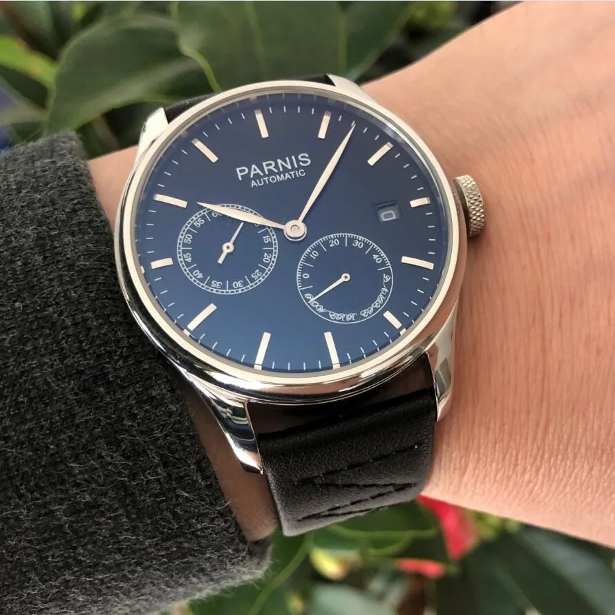 

Новинка, 43 мм, автоматические механические мужские часы с автоподзаводом, автоподзаводом, датой, теннисным резервом ST25