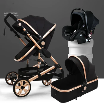 Baby stroller 3 in 1 stroller folding two-sided child four seasons kinderwagen baby carriage  high landscape Newborn Travelling 1