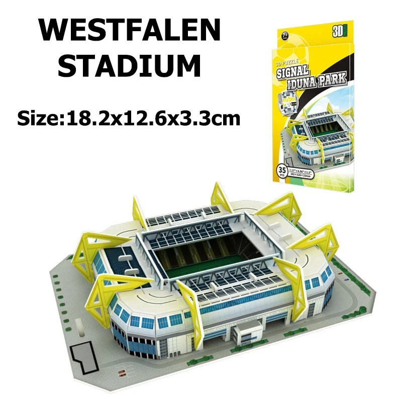 3D Paper Puzzle Football Stadium Desktop Ornament Souvenir