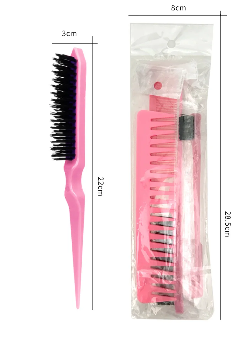 Description Picture 6 of itemComb Set Hair Styling Special Pointy Tail Beating Double Headed Brush Eyebrow Long Barber Makeup Updo  Hair Salon Tools Children