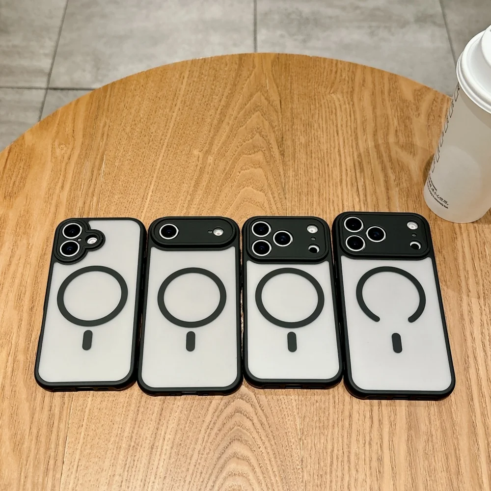 Matte Case For Iphone 16 15 14 Pro Max 16E Plus 11 12 13 17 Air Magnetic Wireless Charging Hard Slim Cover_voghion.com