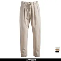 AIOPESON Casual Linen Men Trousers Solid Color  Men's Pants New Spring Autumn High Quality Lightweight Breathable Pants Men 1
