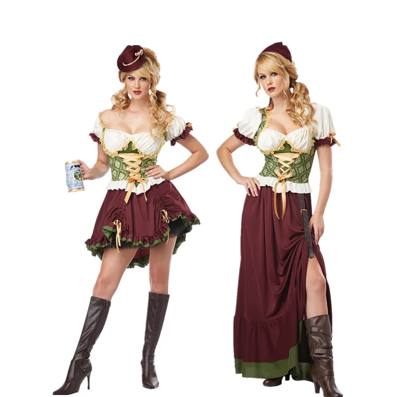 

Традиционное немецкое платье на Хэллоуин для Фестиваля Пива, косплей, женский костюм для карнавала, сценическое праздничное платье, сексуальная одежда