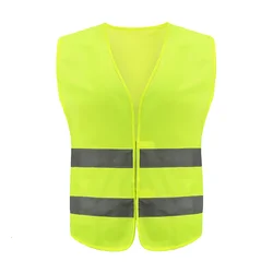 High - Visibility Reflective Safety Vest in Fluorescent Green and Orange (YELLOW)